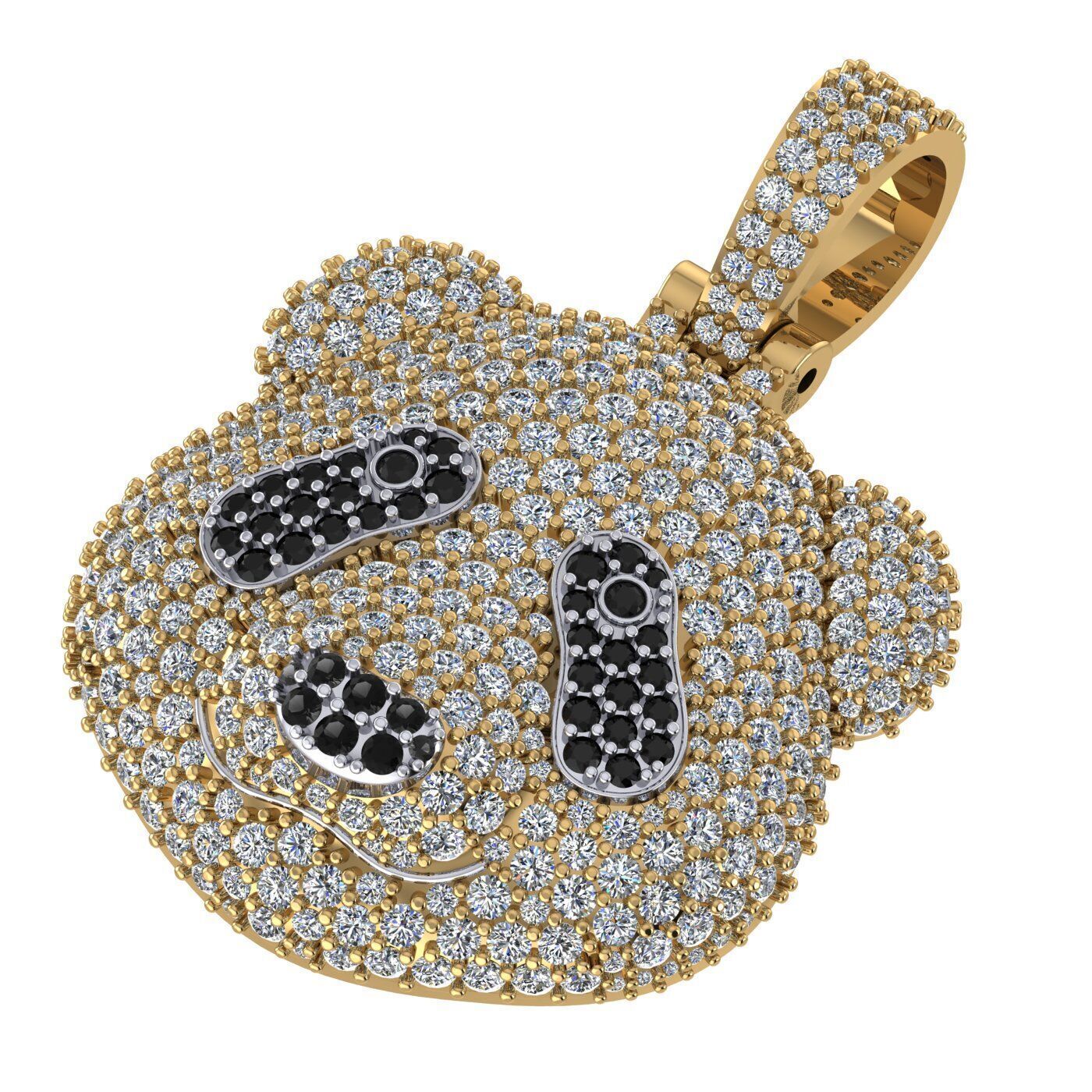 Panda pendant 3D print model 3D print model_8