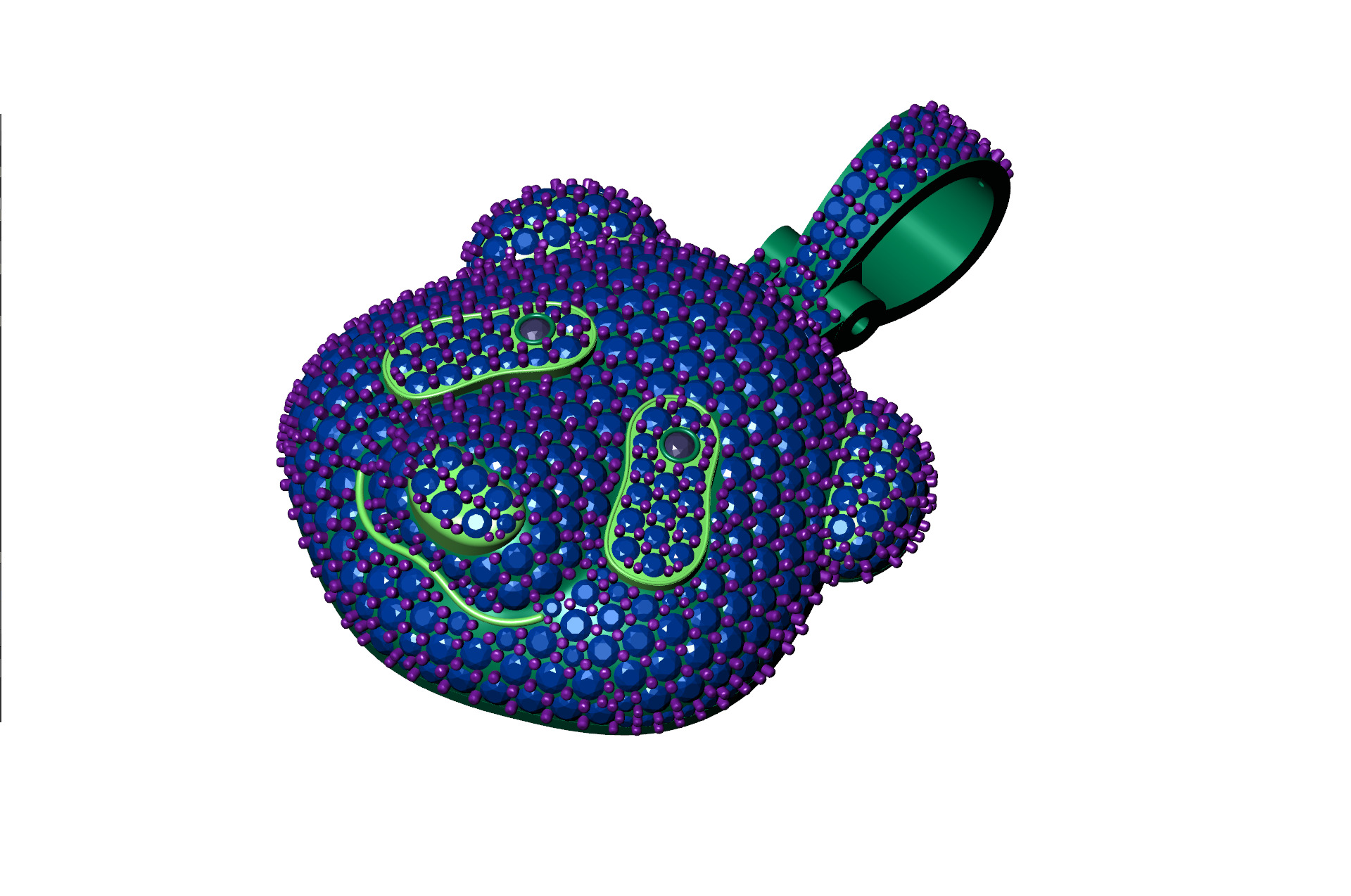 Panda pendant 3D print model 3D print model_1