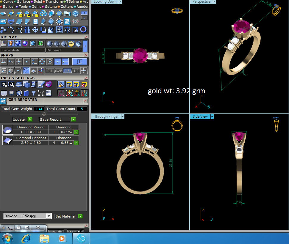 Women Ring Render 3dm STL OBJ FBX Details 3D print model_6