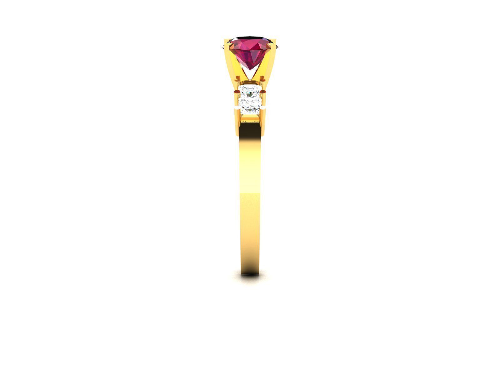 Women Ring Render 3dm STL OBJ FBX Details 3D print model_4