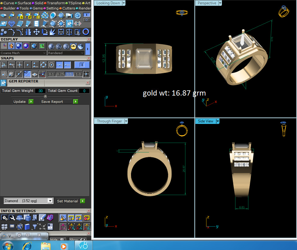 Mens Ring Render 3dm STL OBJ FBX Details 3D print model_6