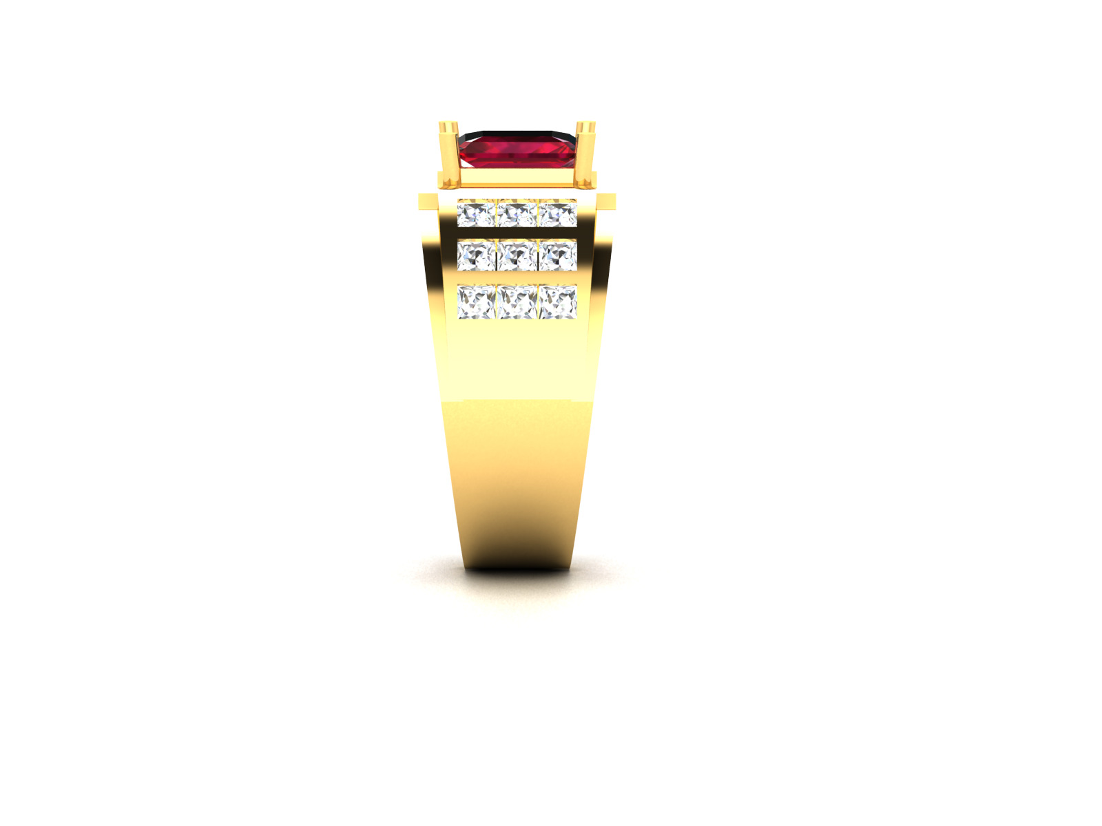 Mens Ring Render 3dm STL OBJ FBX Details 3D print model_5