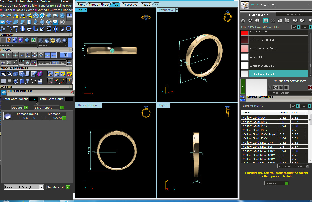 Women Ring  Render 3dm STL OBJ FBX Details 3D print model_8