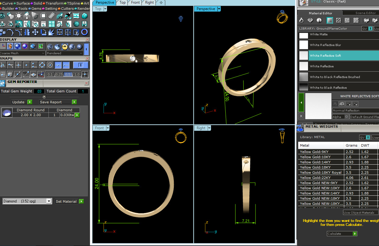 Women Ring Render 3dm STL OBJ FBX Details 3D print model_12