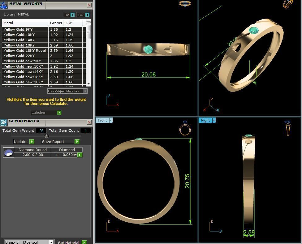 Women Ring Render 3dm STL OBJ FBX Details 3D print model_13