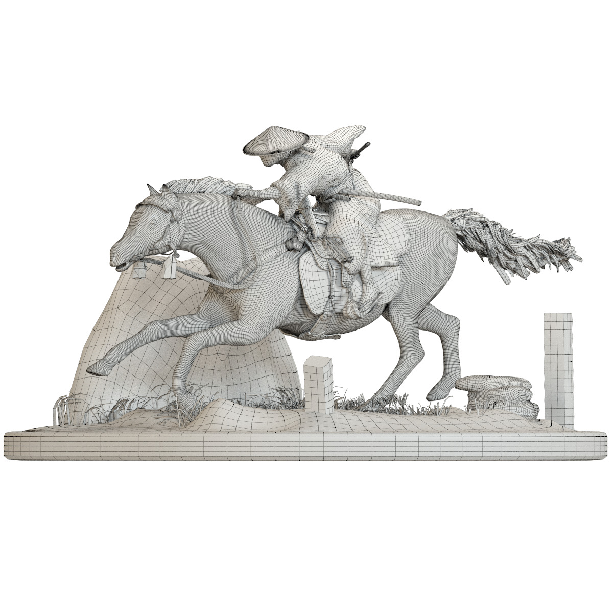 Samurai figurine 006 3D model_2