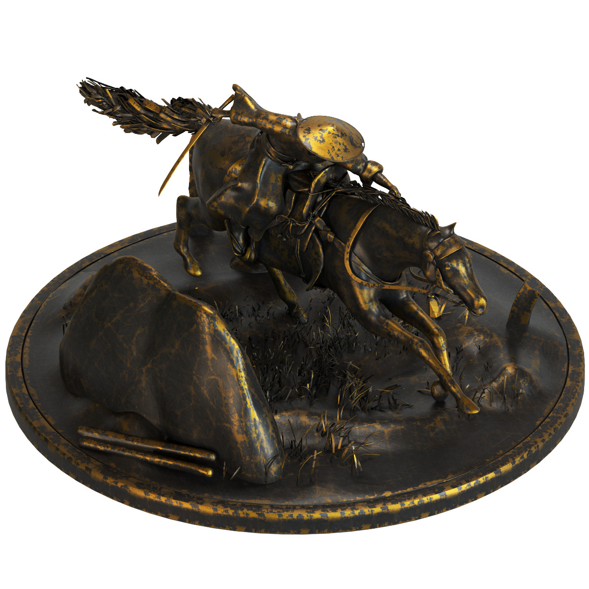 Samurai figurine 006 3D model_1