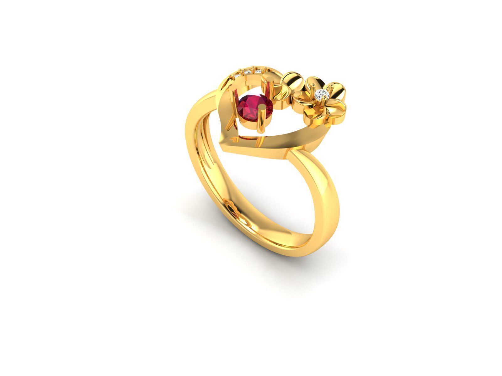 Women Ring Render 3dm STL OBJ FBX Details 3D print model_2