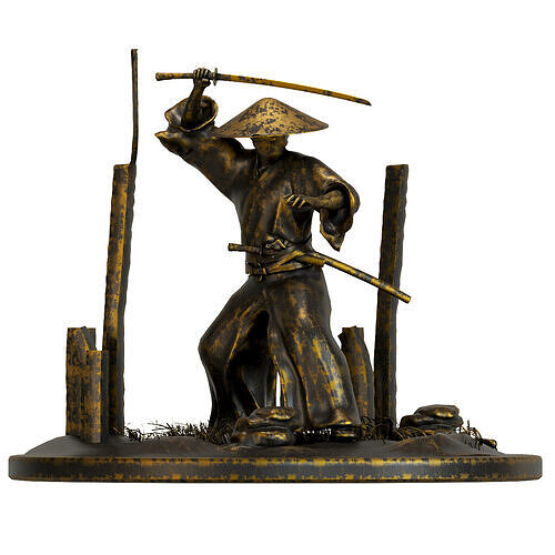 Samurai Figurine 004 3D model