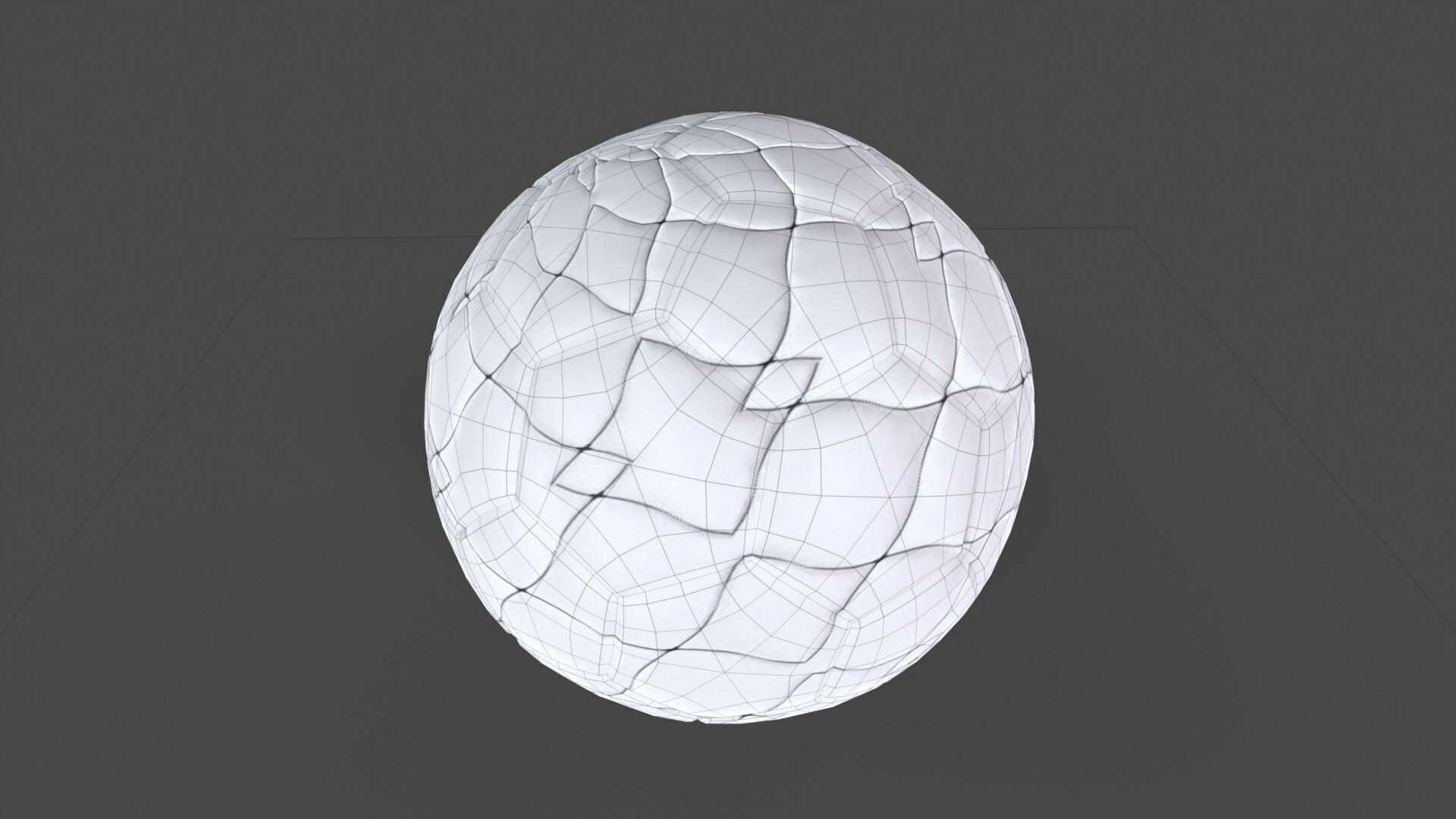 Football Low-poly 3D model_9