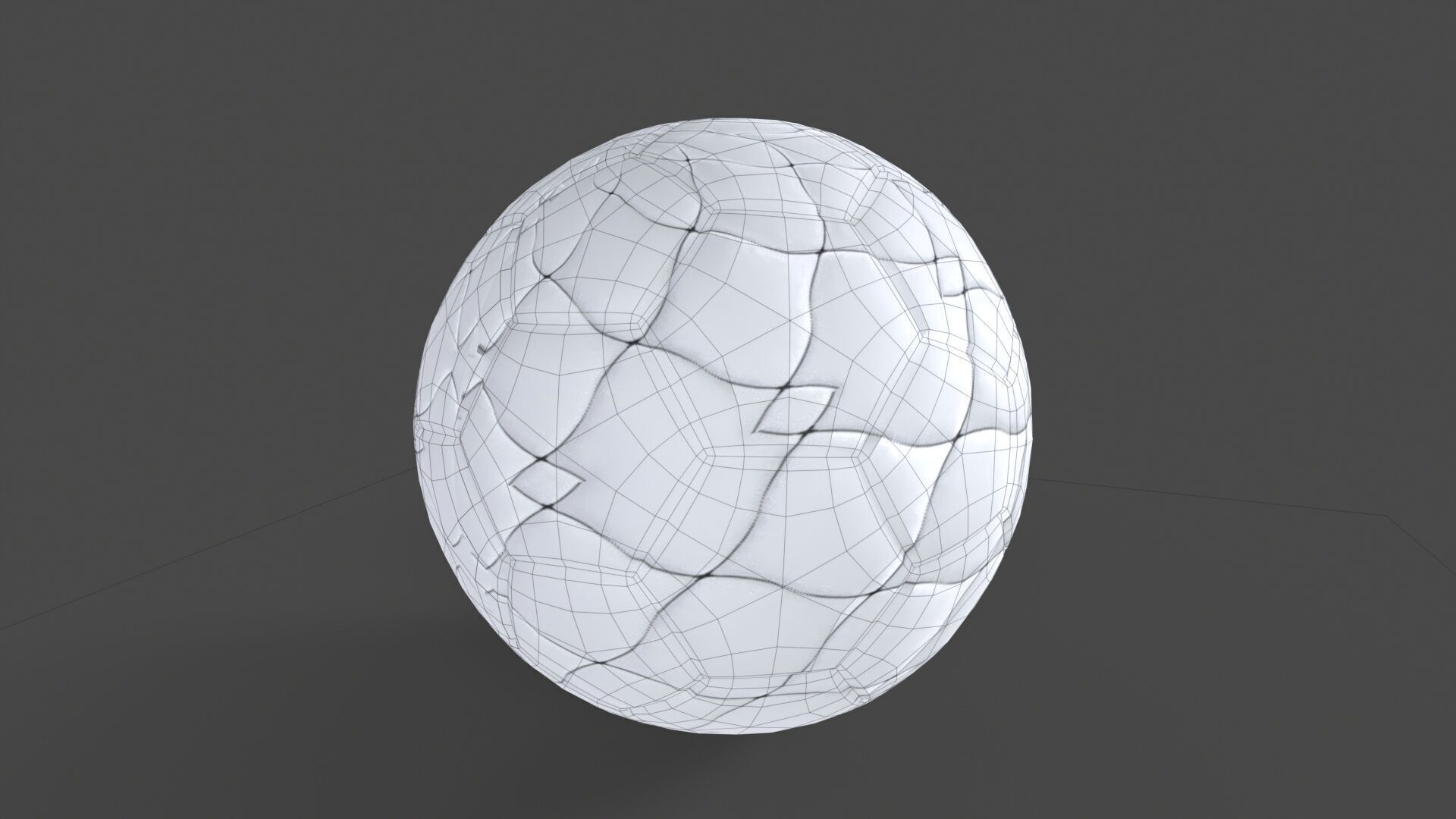 Football Low-poly 3D model_8