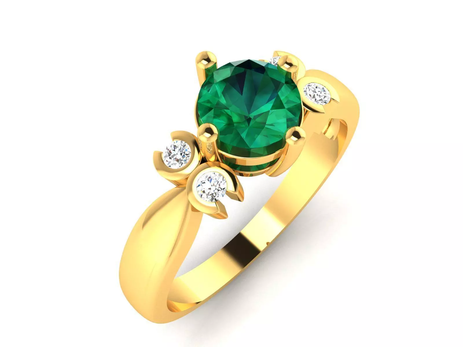 Women Ring Render 3dm STL OBJ FBX Details 3D print model_0