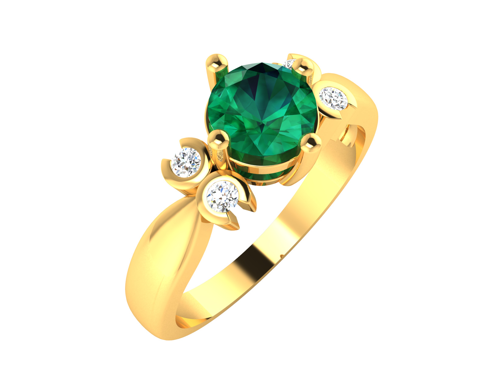 Women Ring Render 3dm STL OBJ FBX Details 3D print model_7