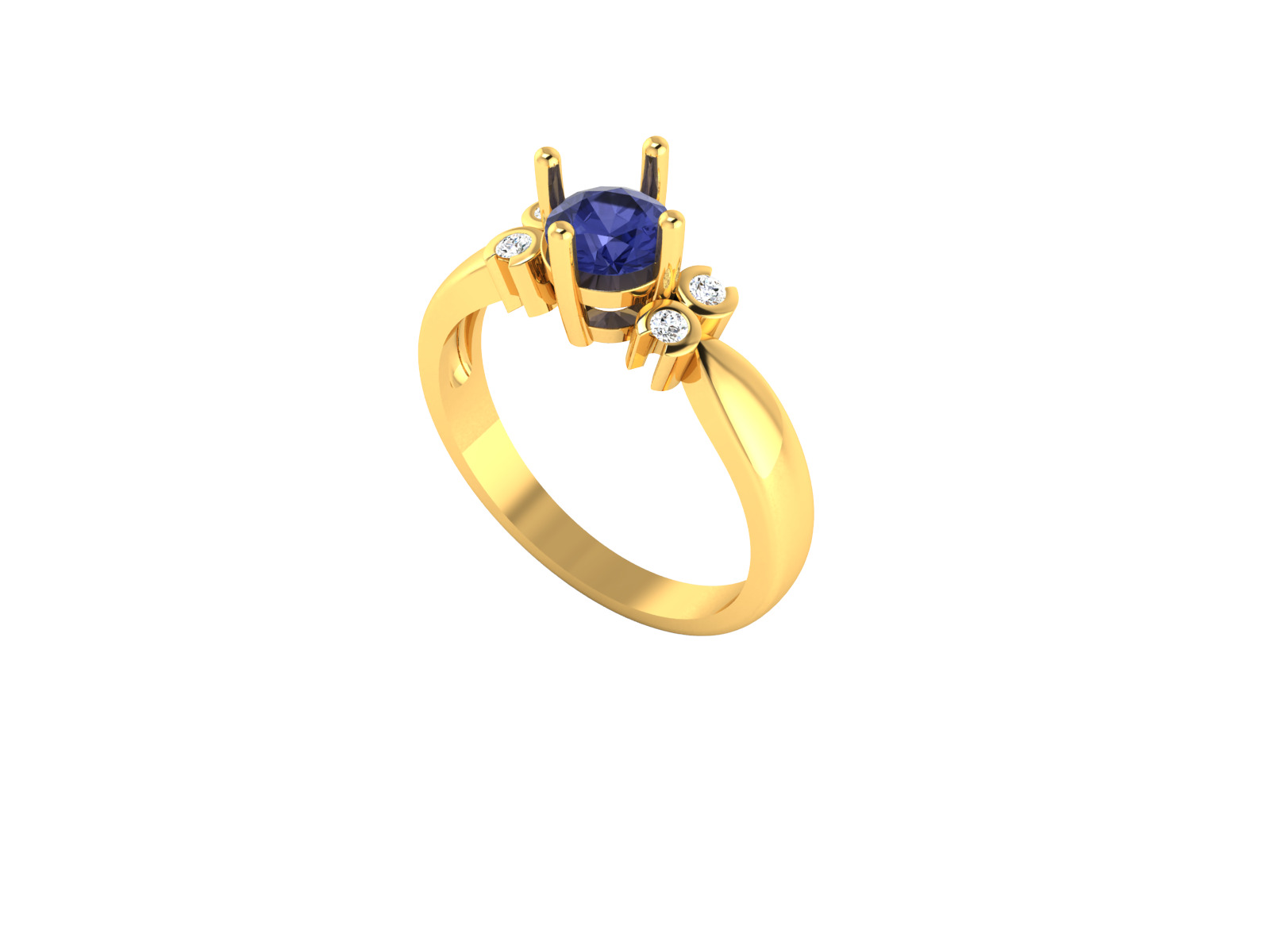 Women Ring Render 3dm STL OBJ FBX Details 3D print model_1
