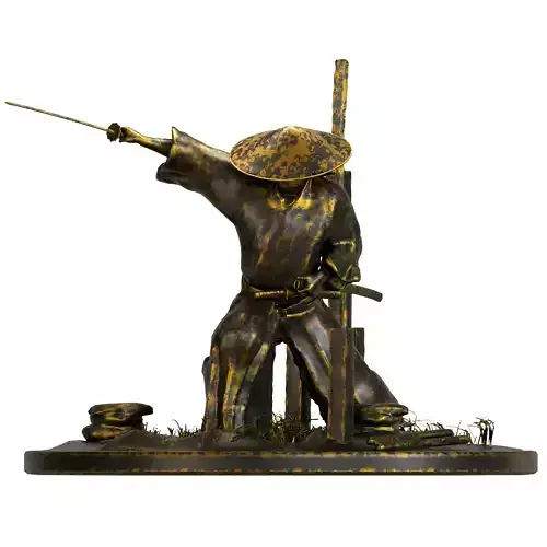 Samurai Figurine 002 3D model