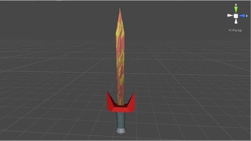 Fire Dagger Free low-poly 3D model_0