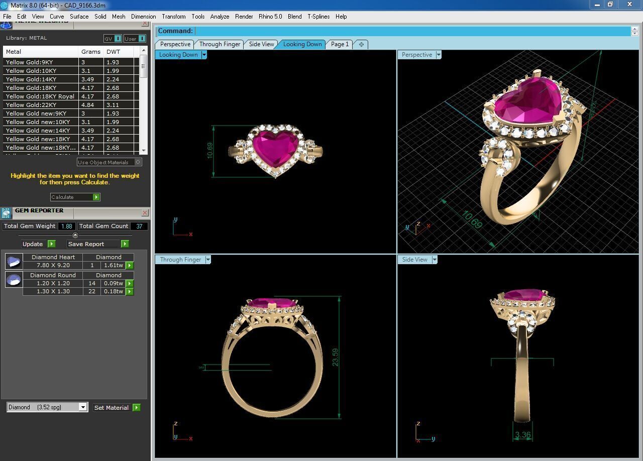 Women Ring Render 3dm STL OBJ FBX Details 3D print model_5