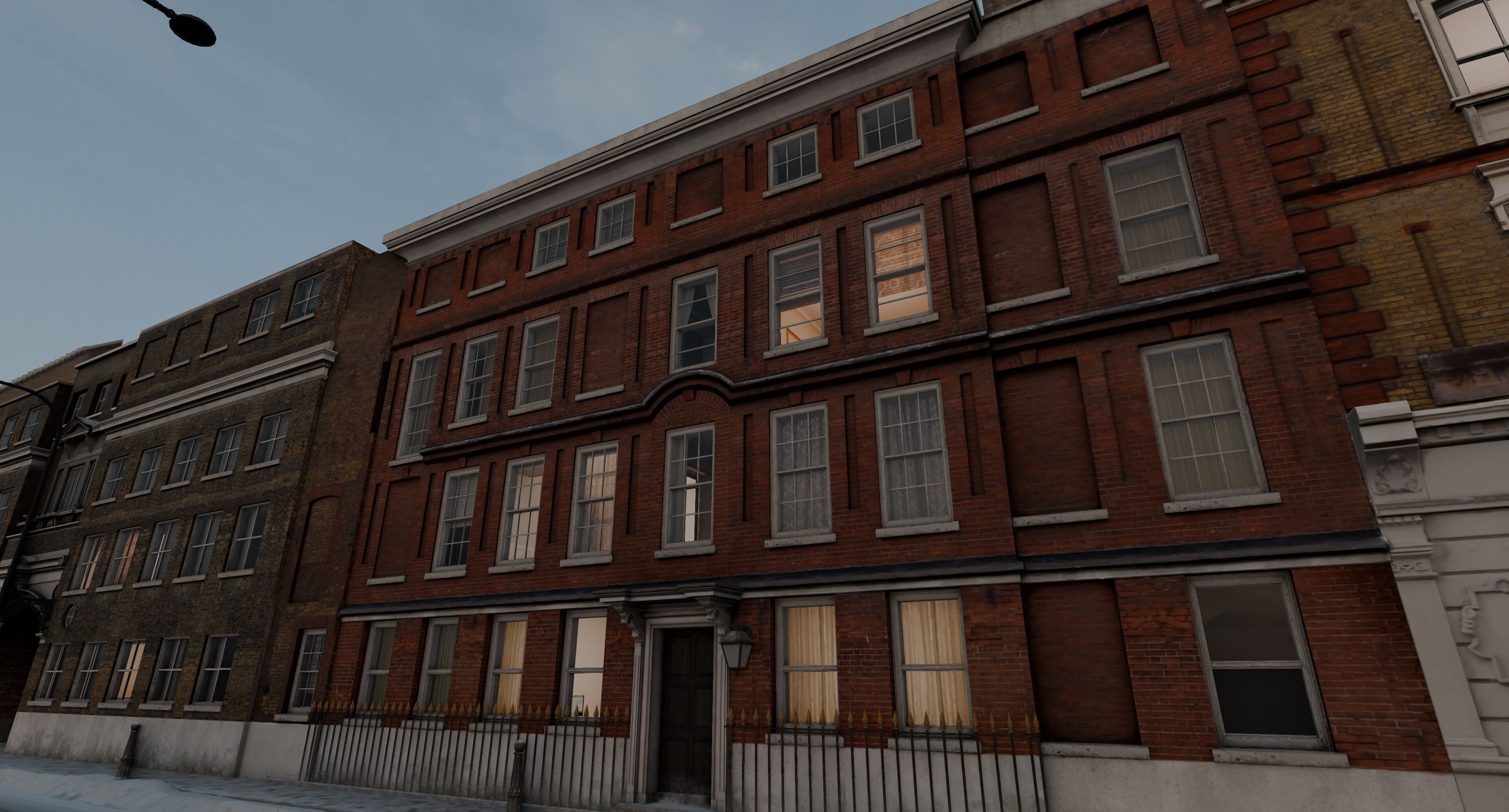 Snowy Streets of London Low-poly 3D model_8