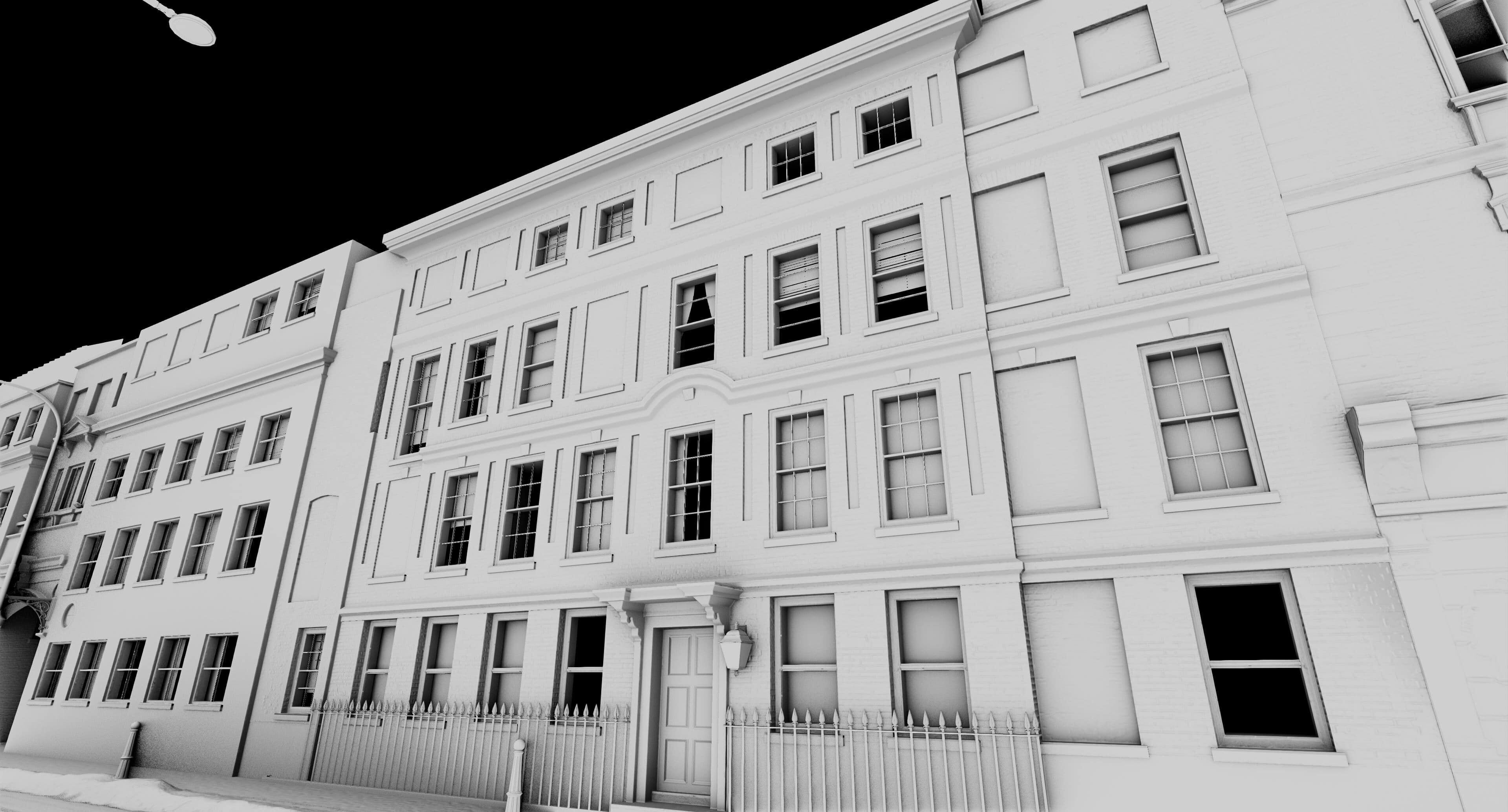 Snowy Streets of London Low-poly 3D model_9