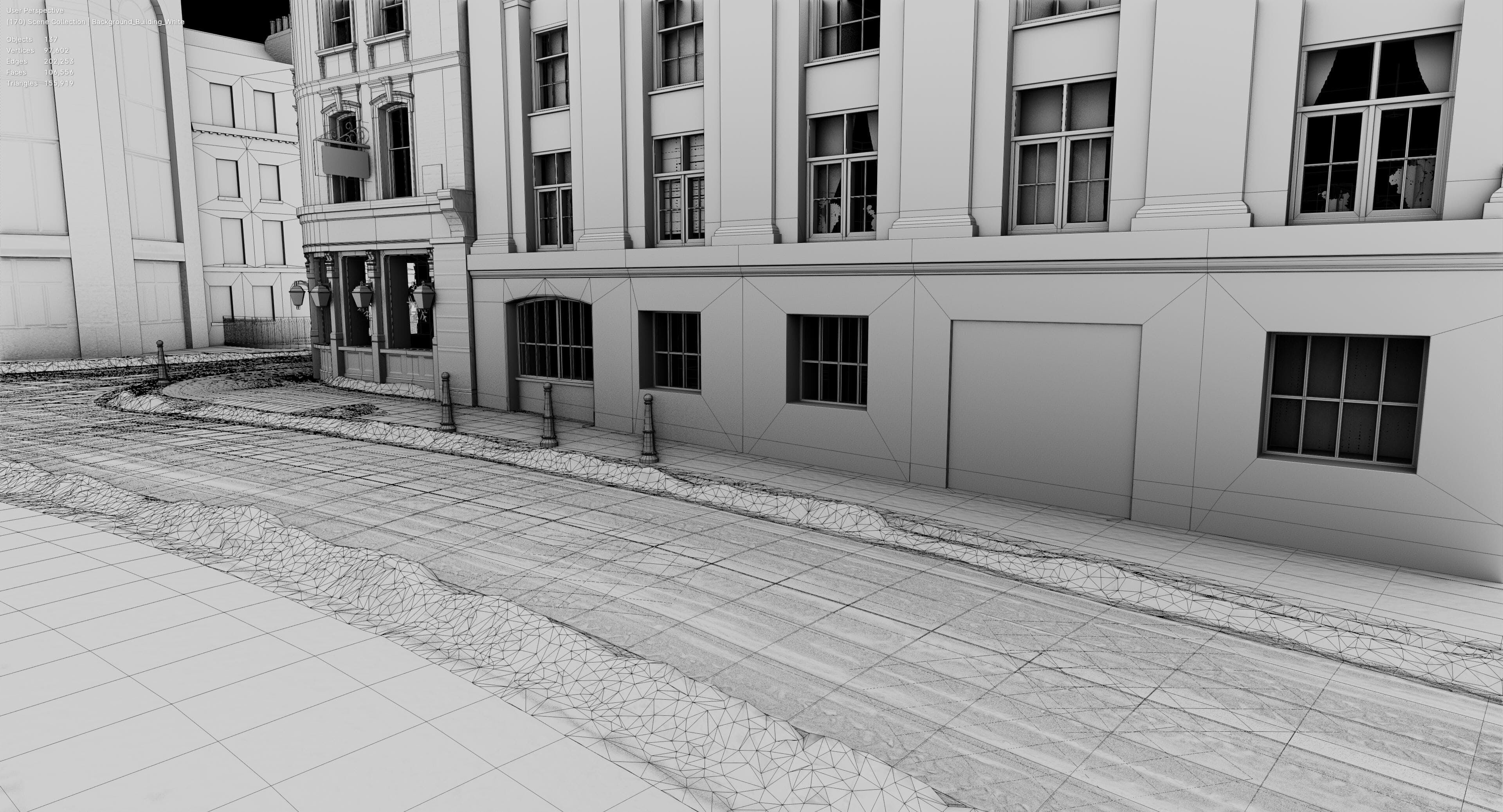 Snowy Streets of London Low-poly 3D model_11