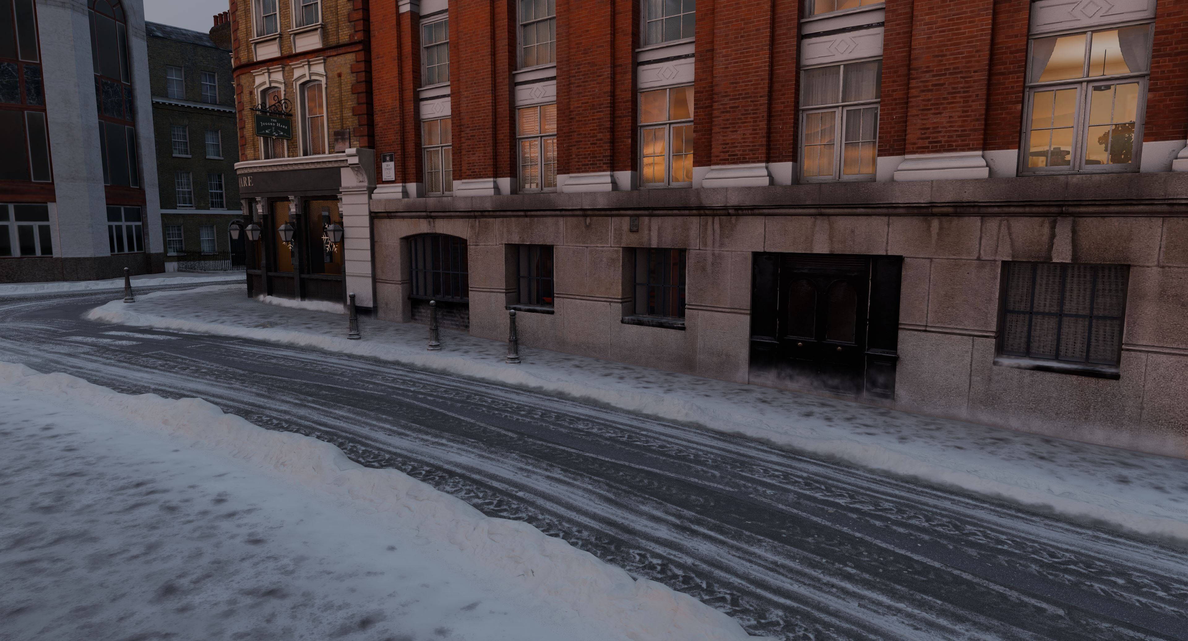 Snowy Streets of London Low-poly 3D model_10
