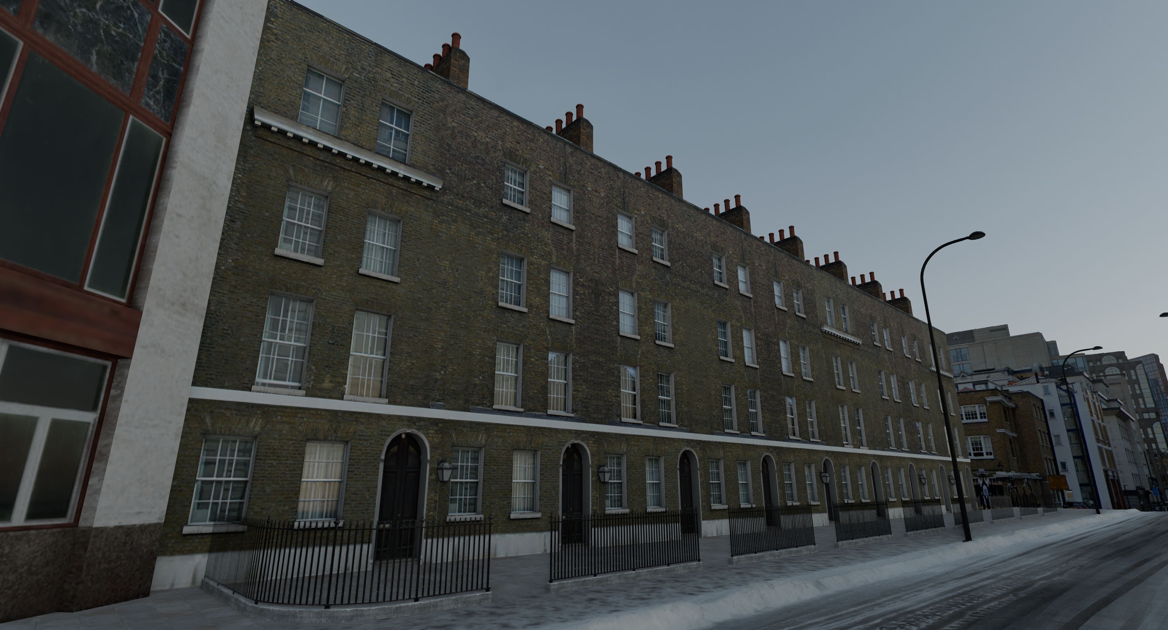 Snowy Streets of London Low-poly 3D model_16