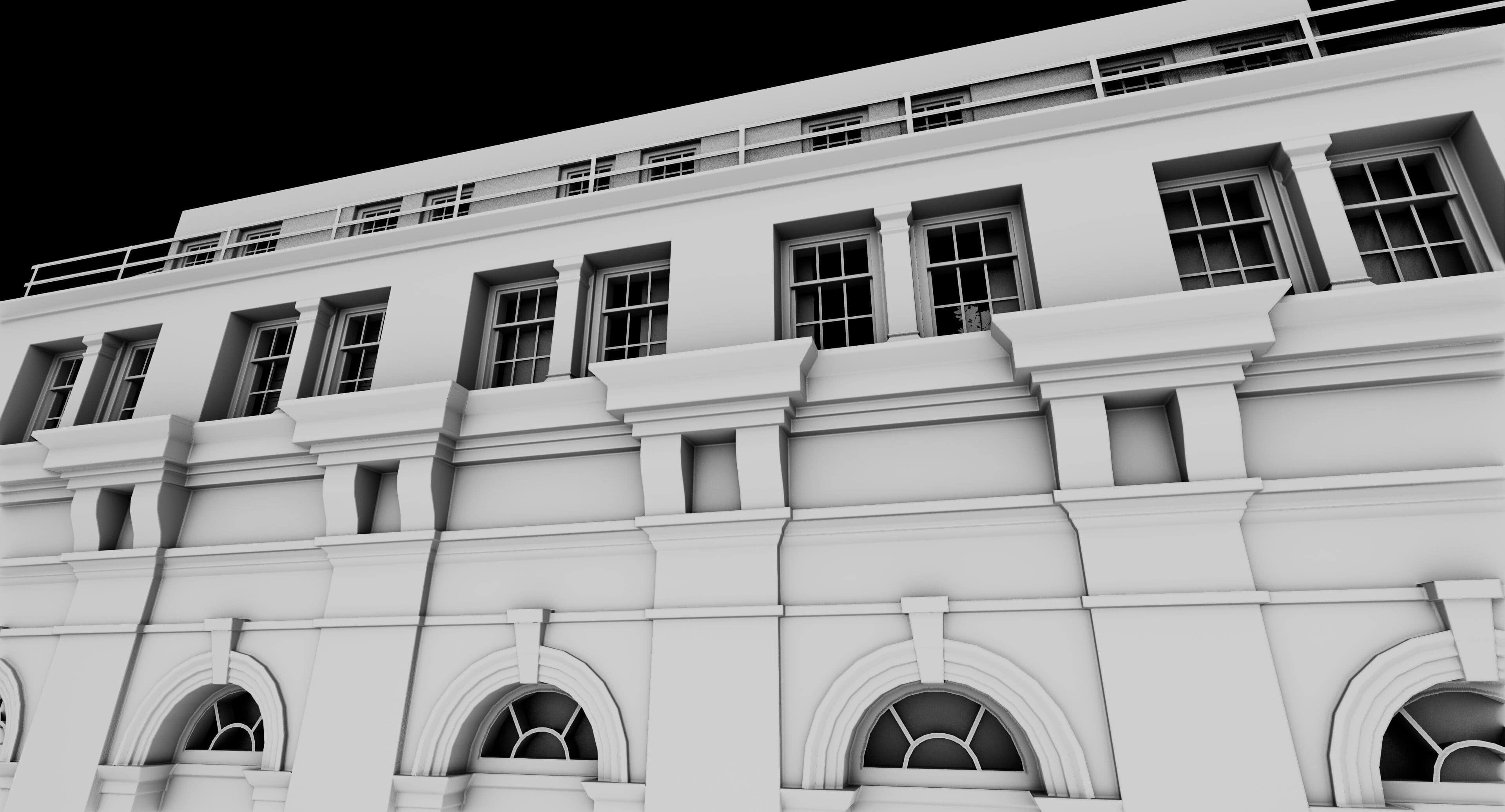 Snowy Streets of London Low-poly 3D model_7