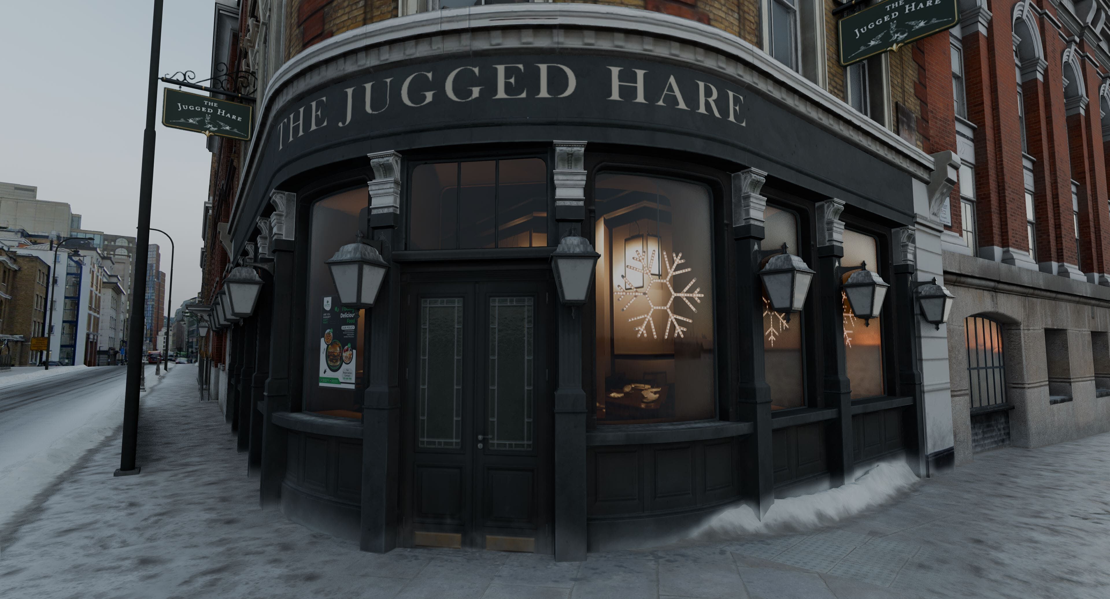Snowy Streets of London Low-poly 3D model_4