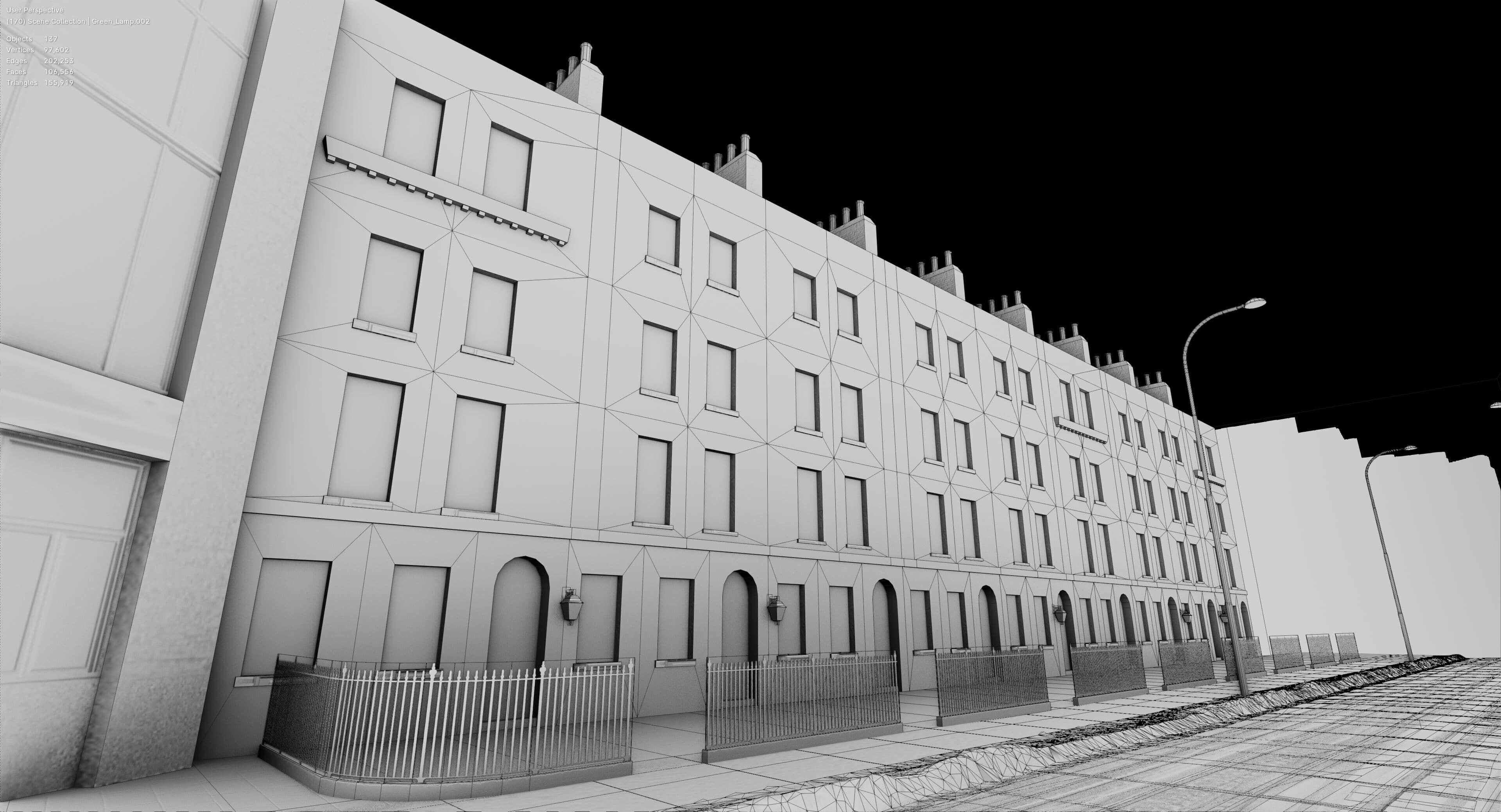 Snowy Streets of London Low-poly 3D model_17