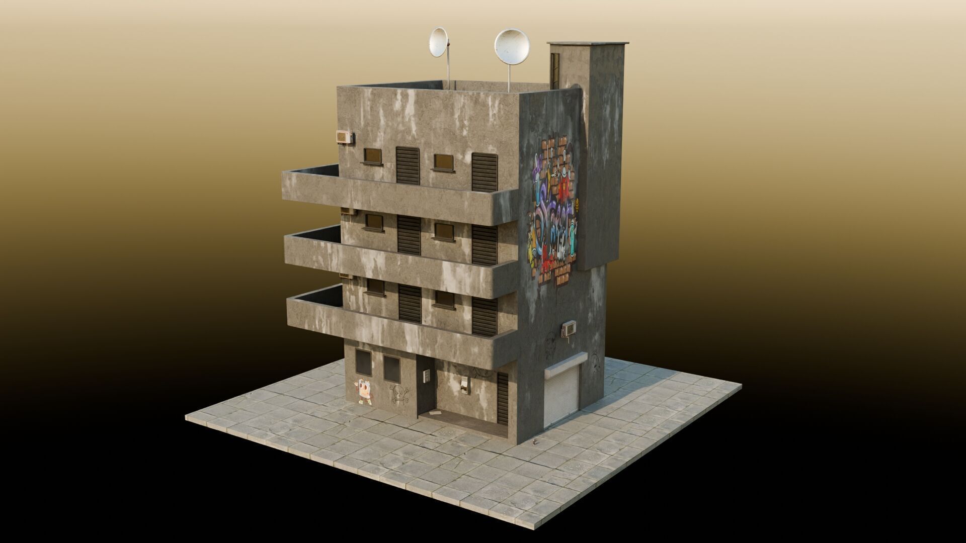 Urban Buildings Asset 3D model_5