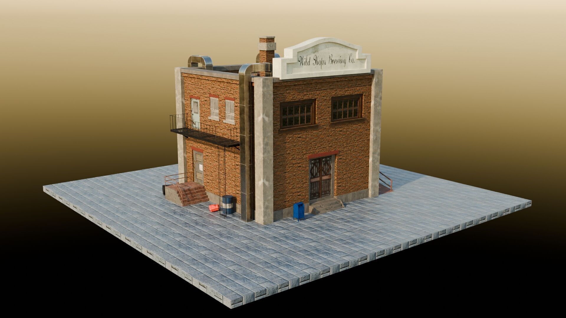 Urban Buildings Asset 3D model_9