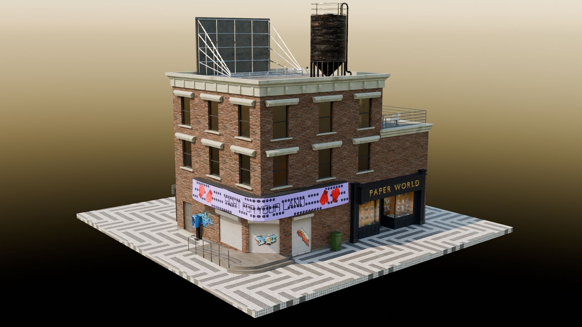 Urban Buildings Asset 3D model_13