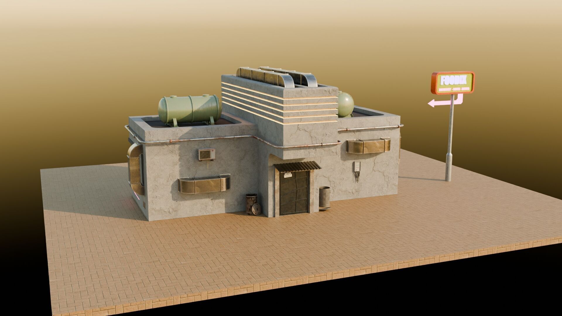 Urban Buildings Asset 3D model_4