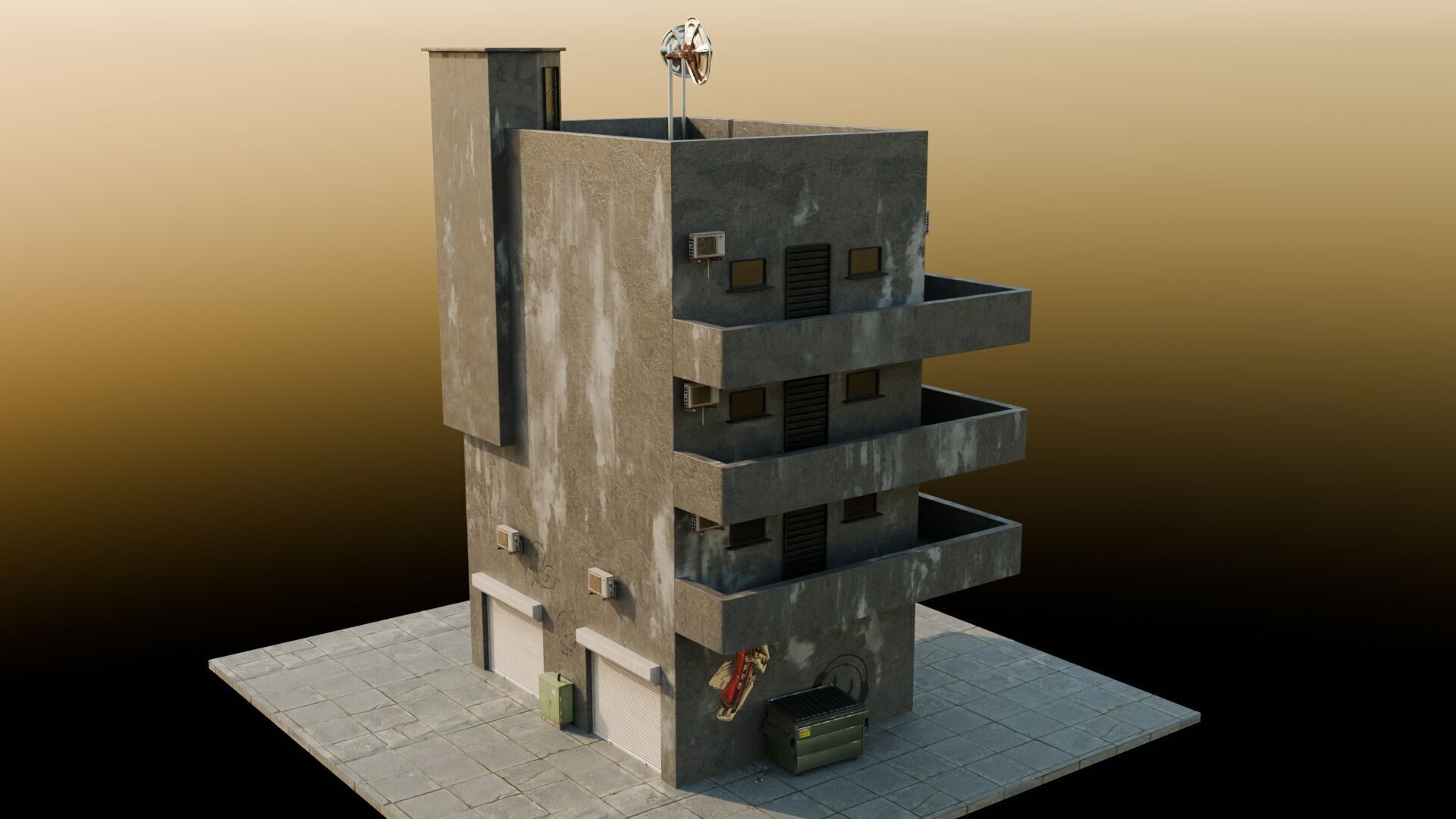 Urban Buildings Asset 3D model_6