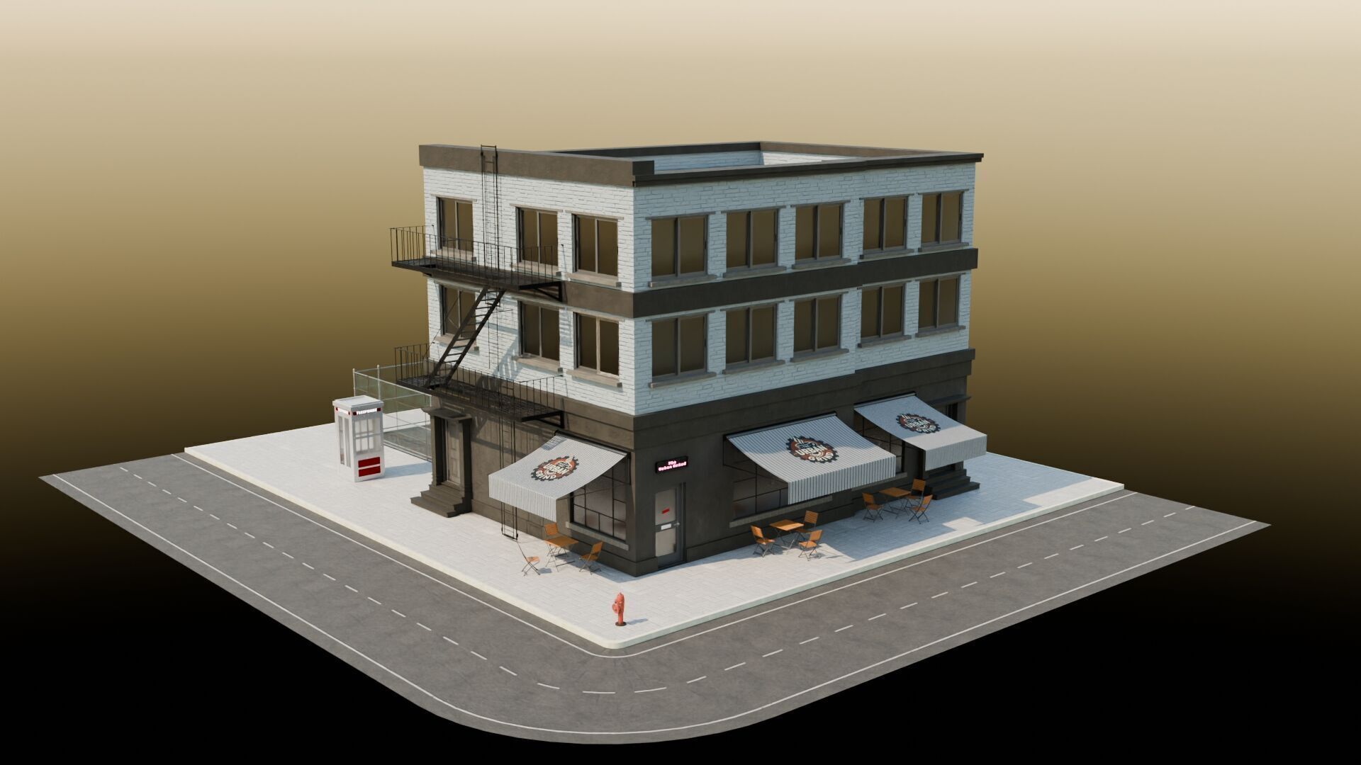 Urban Buildings Asset 3D model_11