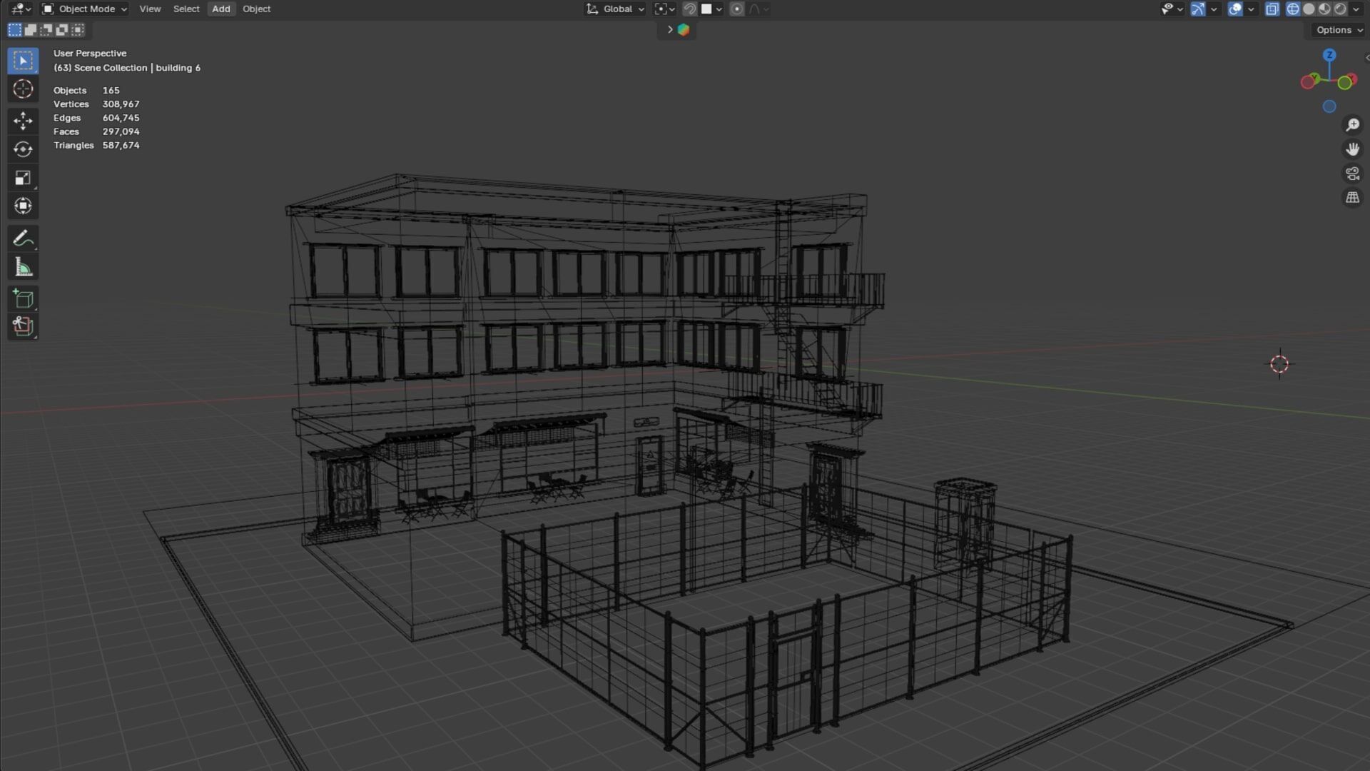 Urban Buildings Asset 3D model_16