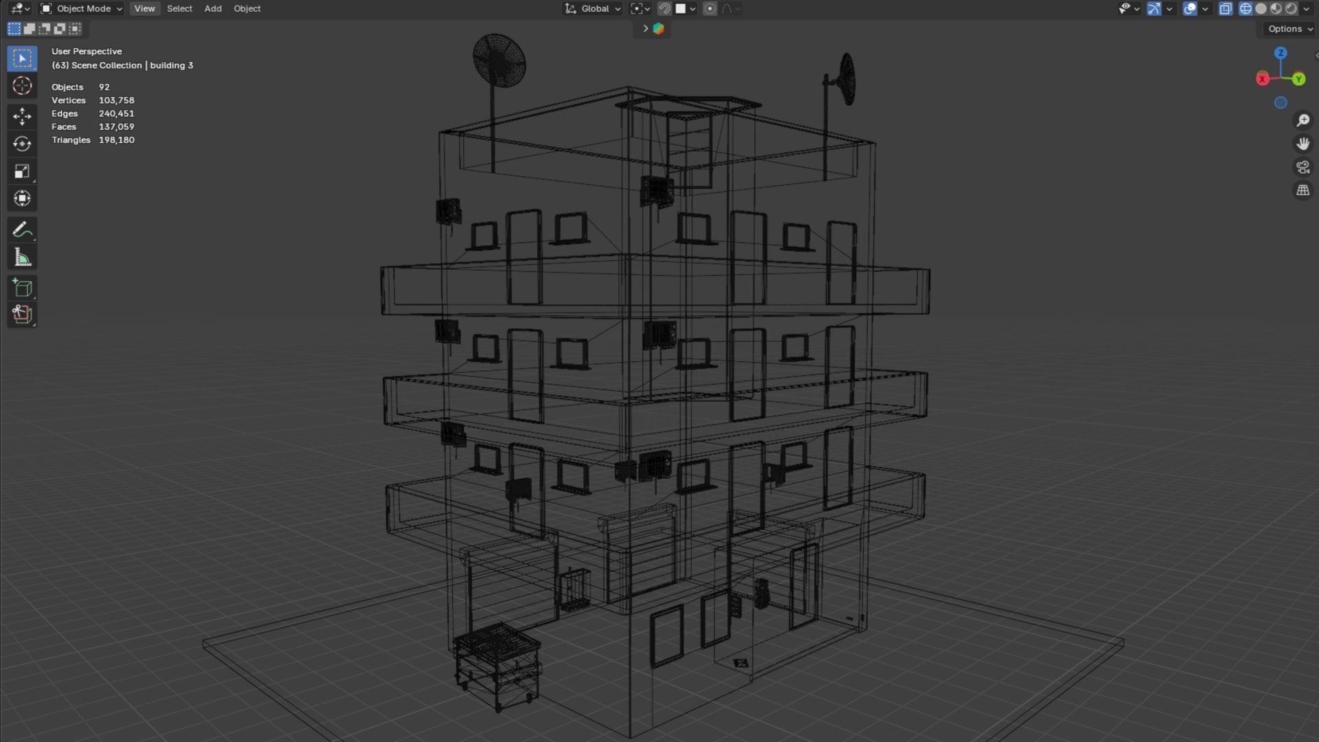 Urban Buildings Asset 3D model_19