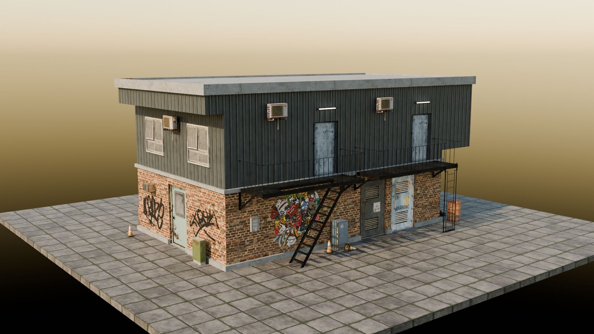 Urban Buildings Asset 3D model_8