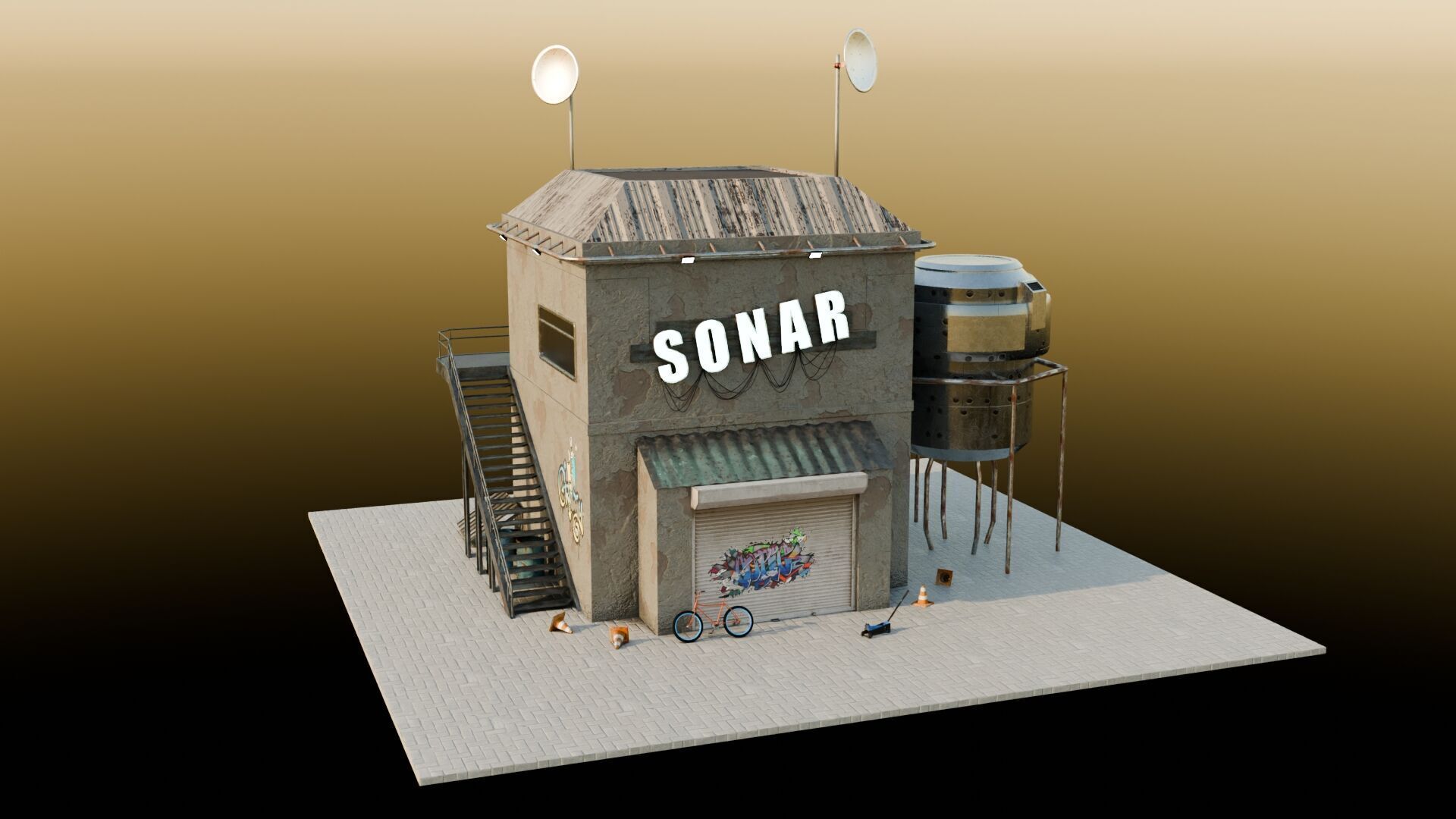 Urban Buildings Asset 3D model_1