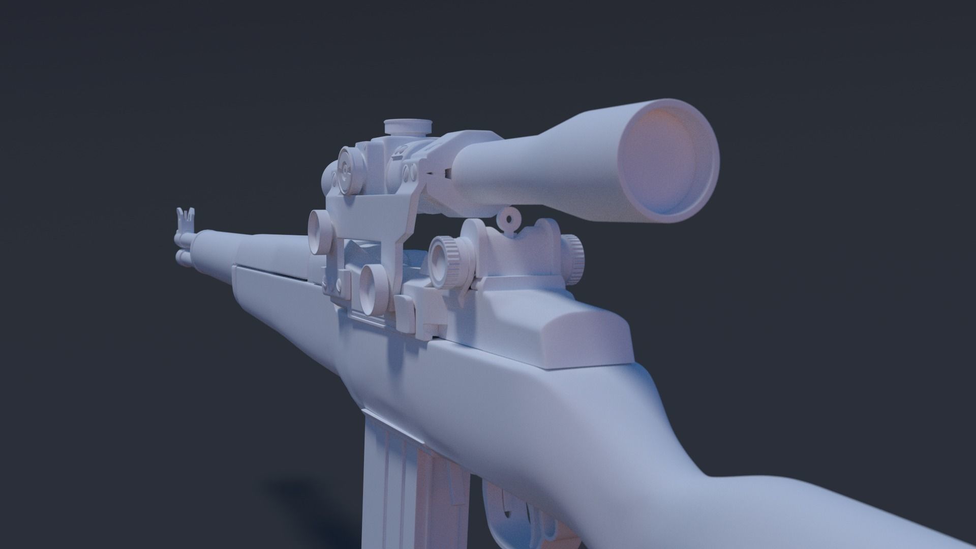 M1 Garand High Poly 3D model_1