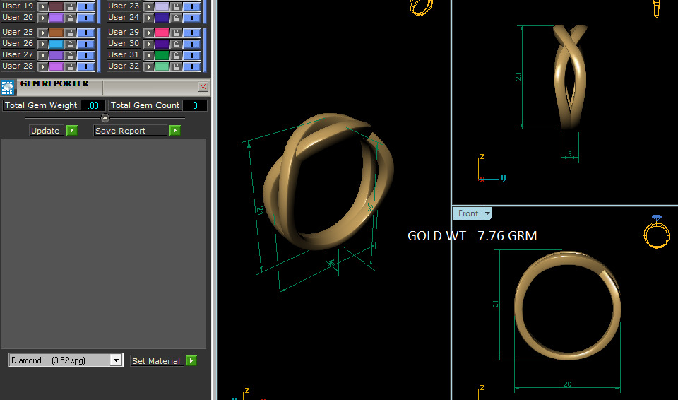 Women Ring Render 3dm STL OBJ FBX Details 3D print model_6