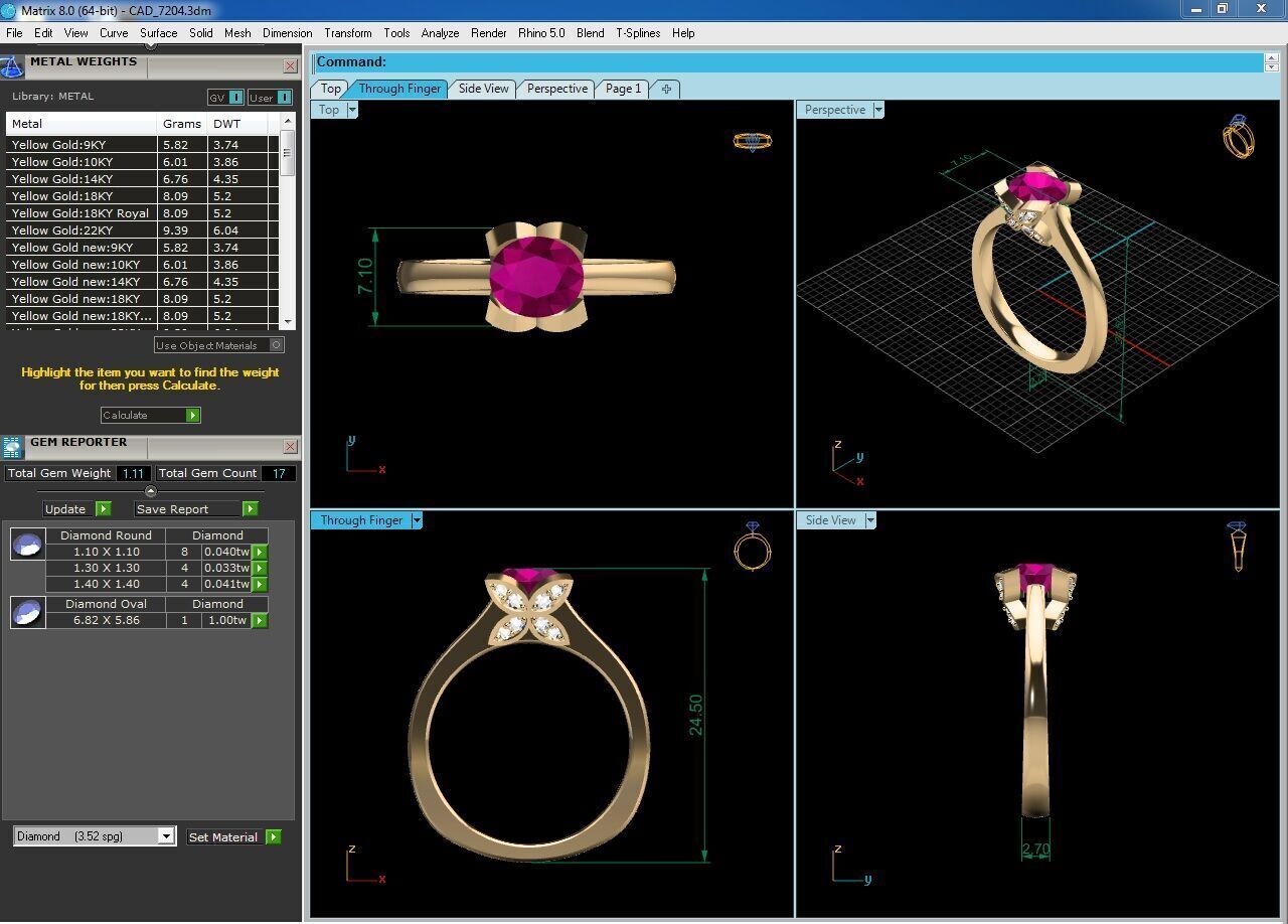Women Ring  Render 3dm STL OBJ FBX Details 3D print model_6
