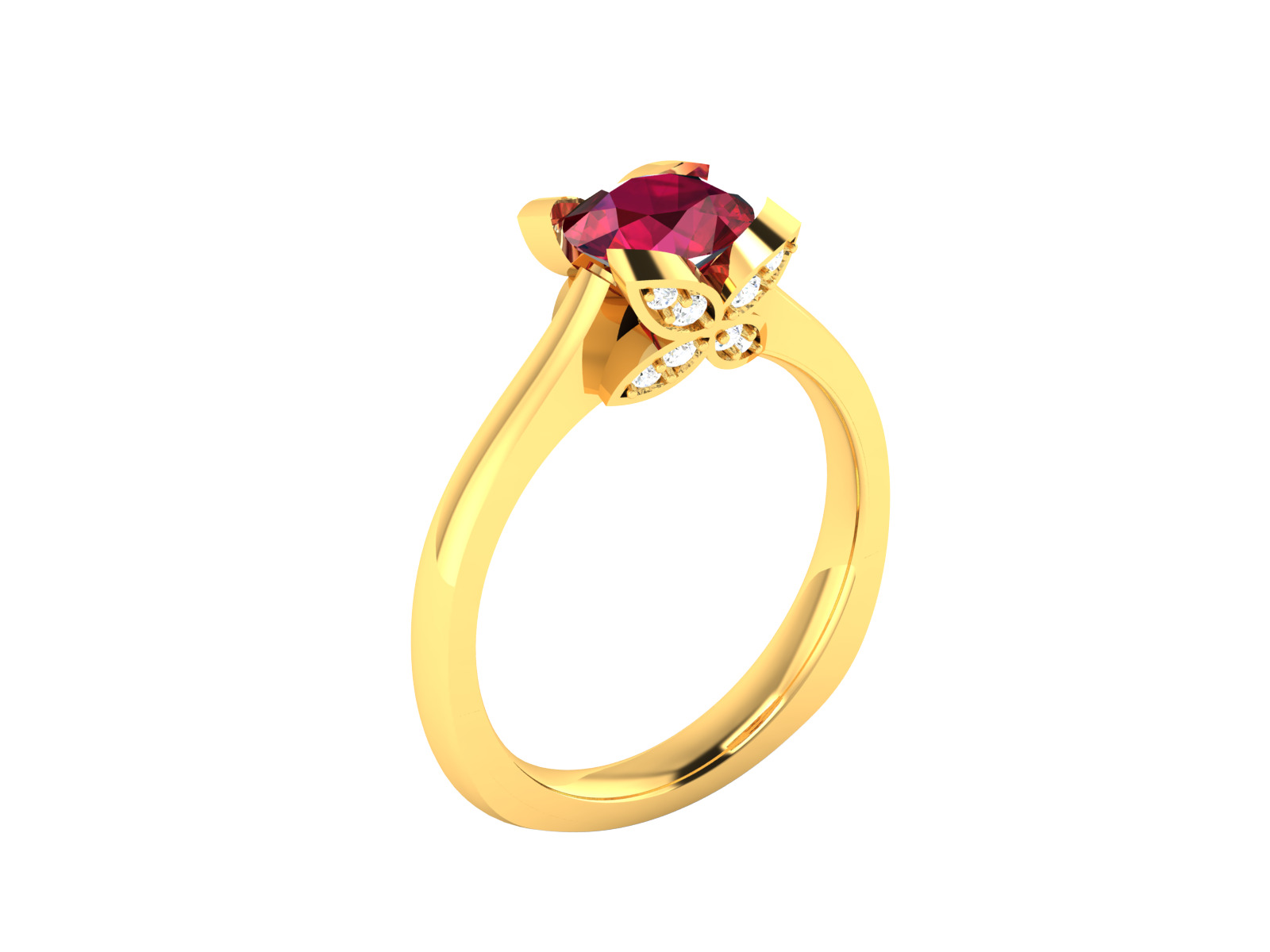 Women Ring  Render 3dm STL OBJ FBX Details 3D print model_1
