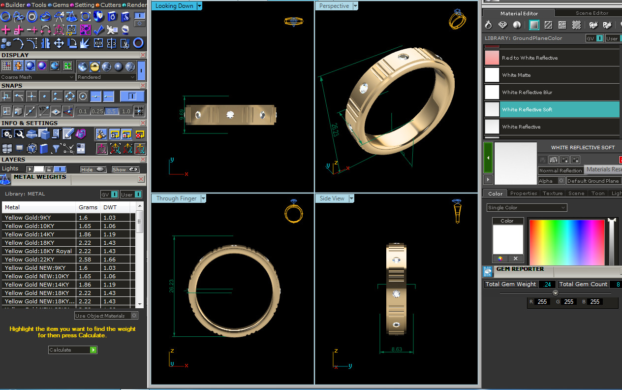 Women Ring Render 3dm STL OBJ FBX Details 3D print model_7