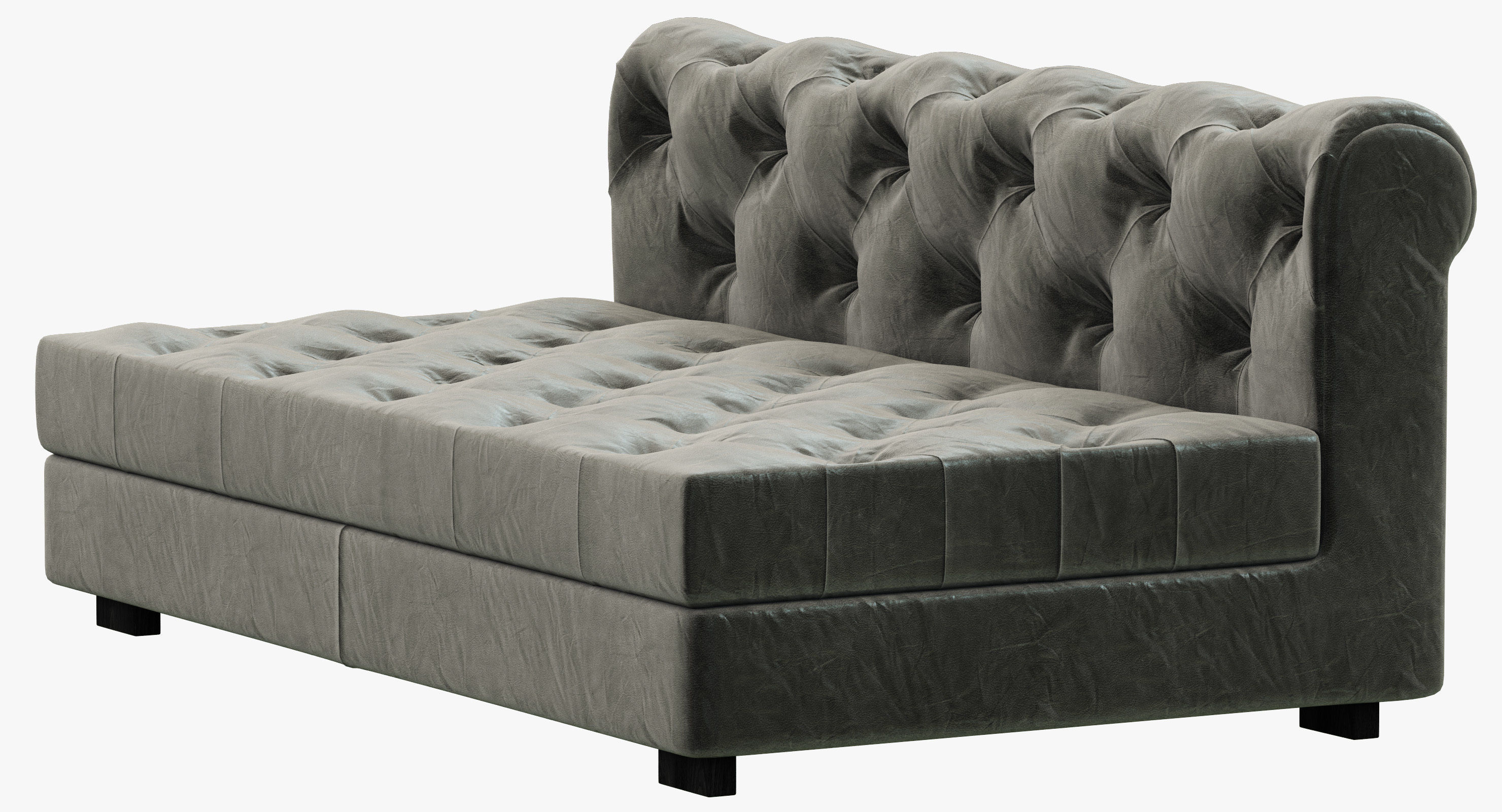 RH Modern Modena Chesterfield Leather Armless Sofa 3D model_1