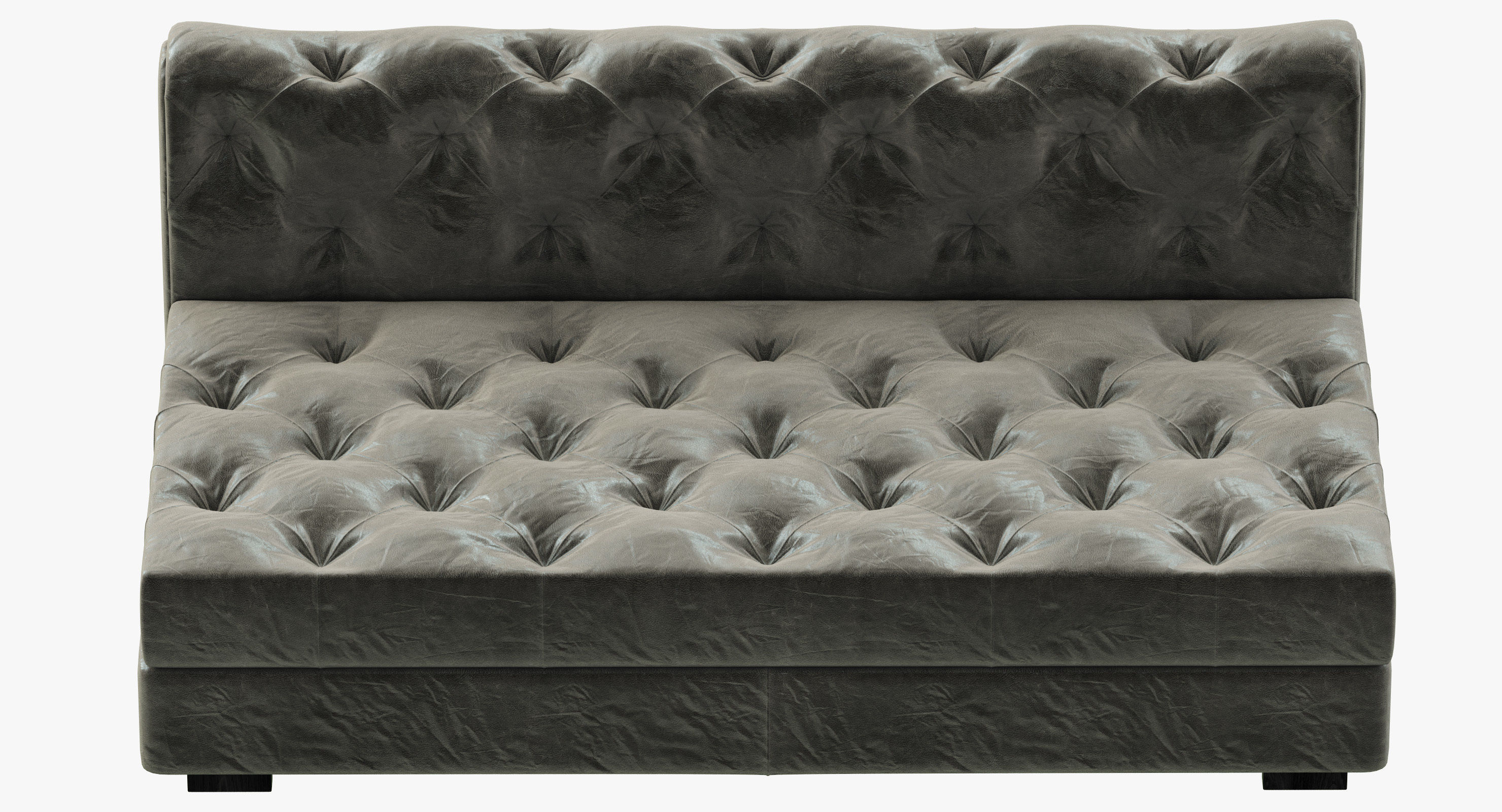 RH Modern Modena Chesterfield Leather Armless Sofa 3D model_6
