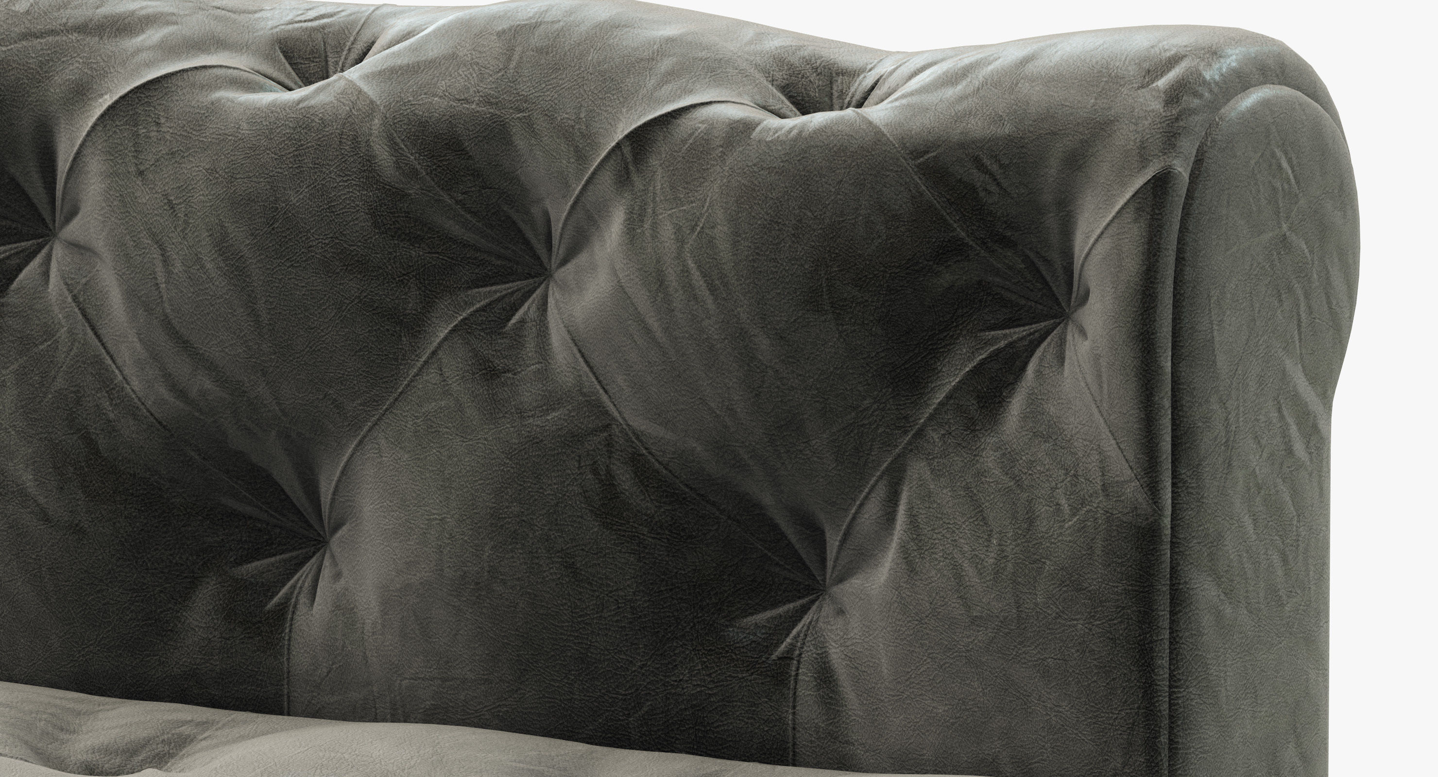 RH Modern Modena Chesterfield Leather Armless Sofa 3D model_5