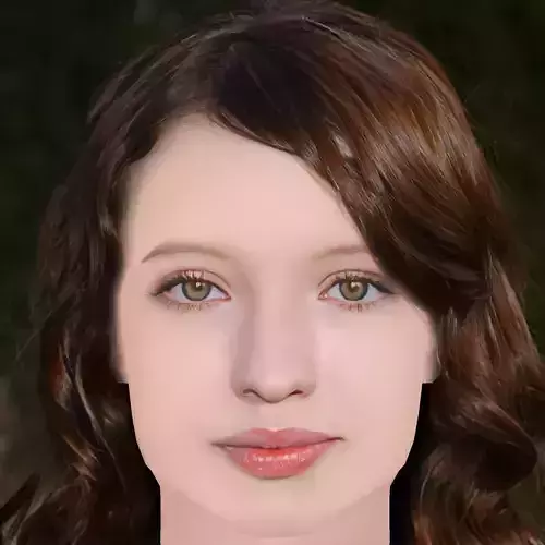 Emily Browning Head - No Hair - Low poly head for game