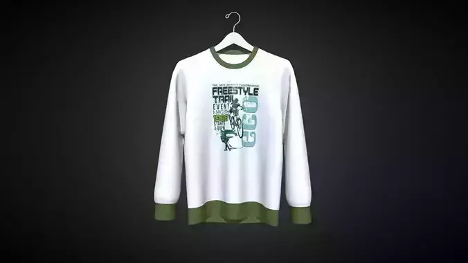 Sweatshirt-FREESTYLE TRAIL In Low Poly