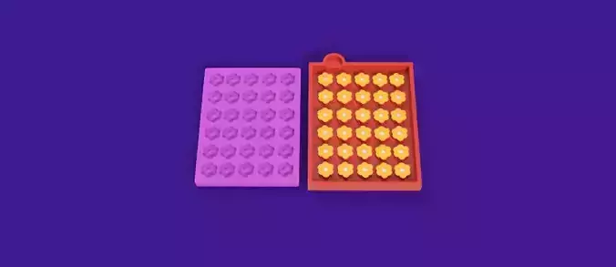 30 Mini Flower Multi Cavity Mold for silicone casting DIY 3D print model